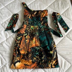 Printed One Shoulder Dress